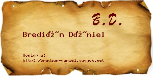 Bredián Dániel névjegykártya